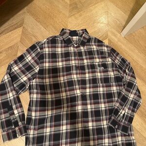 Kith Plaid Button-Down Shirt - Black, White & Burgundy